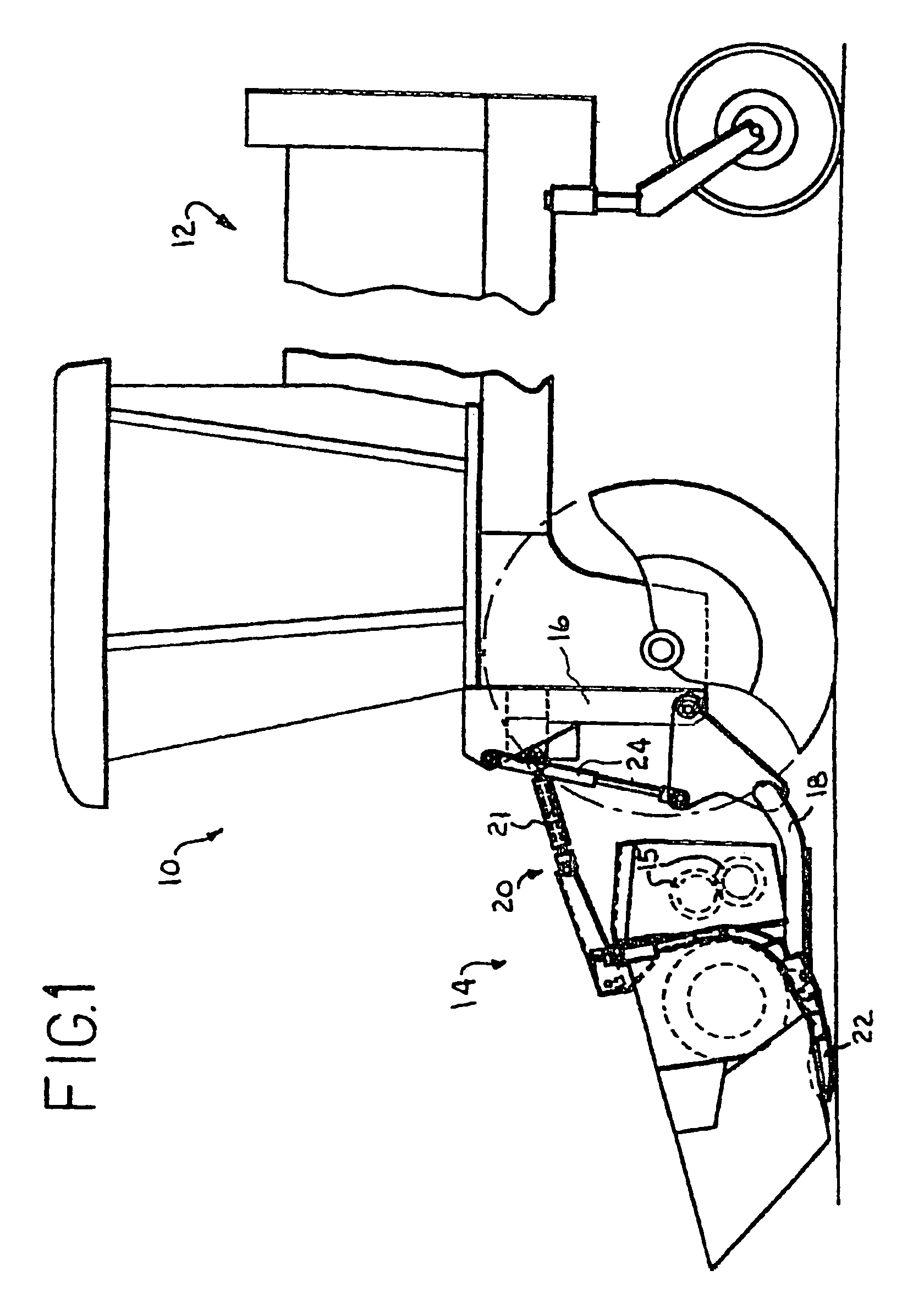 Method and apparatus to put a windrower header in the transport mode under specified conditions