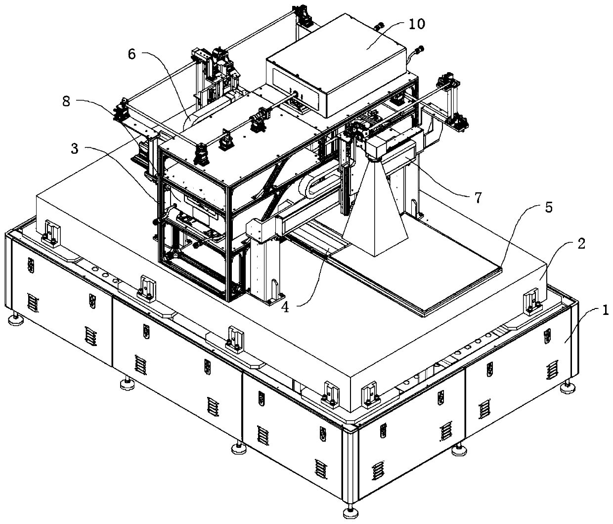 Rear-section laser manufacturing process integration device for flexible OLED display panel