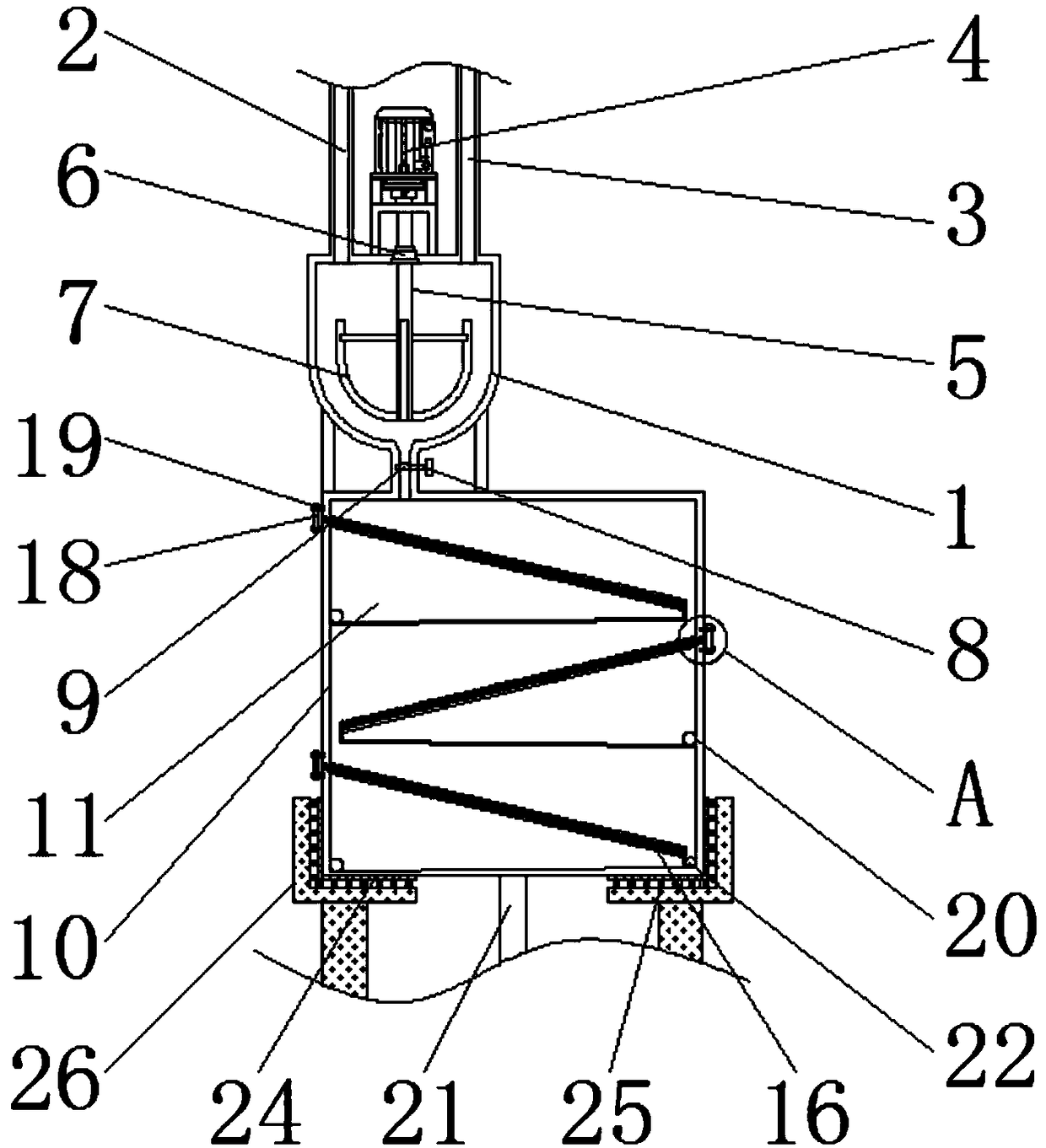 Recycling device capable of filtering waste residue of yellow phosphorusmarl conveniently