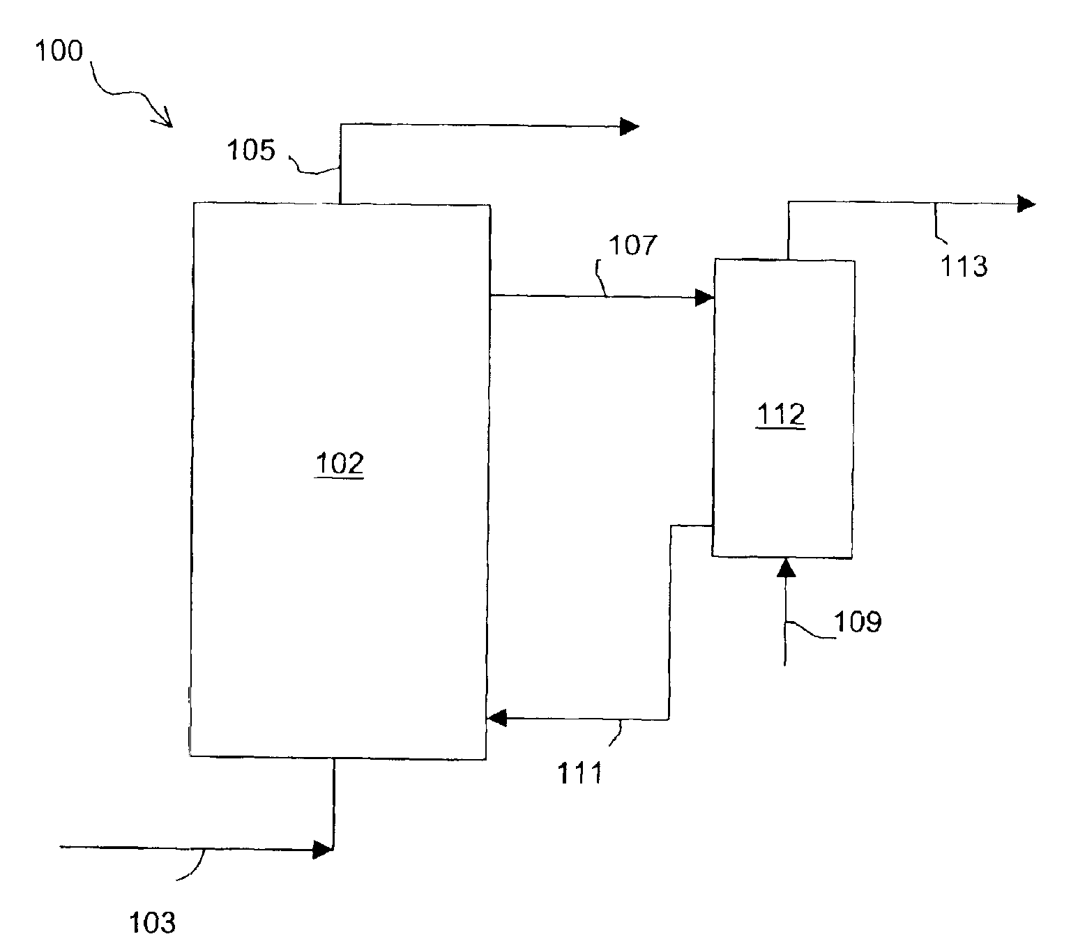 Method for reducing water concentration in a multi-phase column reactor