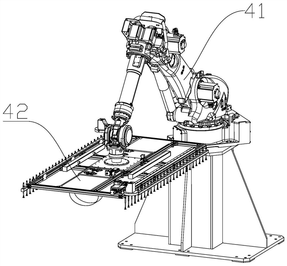 PP manipulator hanging head and typesetting device using same