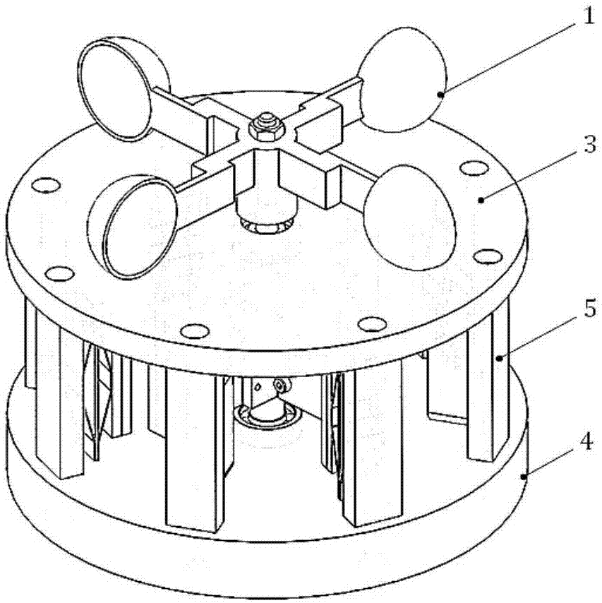 Wide-speed-domain magnetic force coupling piezoelectric wind energy collector