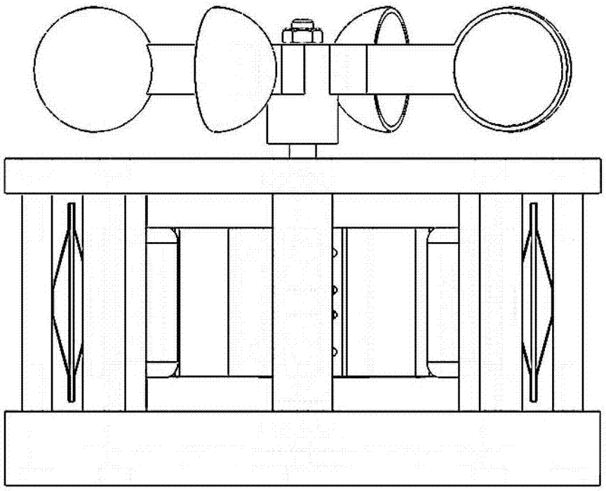 Wide-speed-domain magnetic force coupling piezoelectric wind energy collector