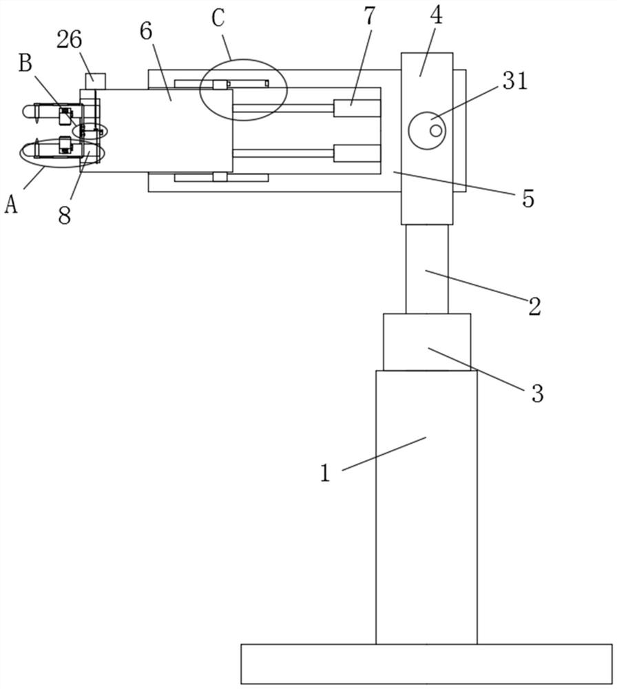 Metal pile nail removing device for dental restoration department