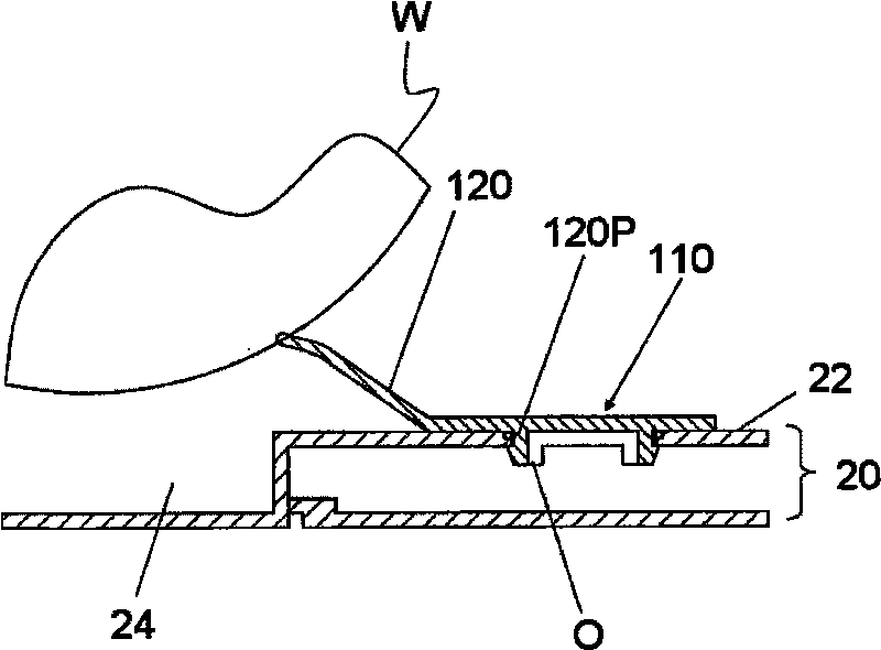 Front-opened wafer box for fixing wafer restriction part module in mode of rotating, resisting and fixing