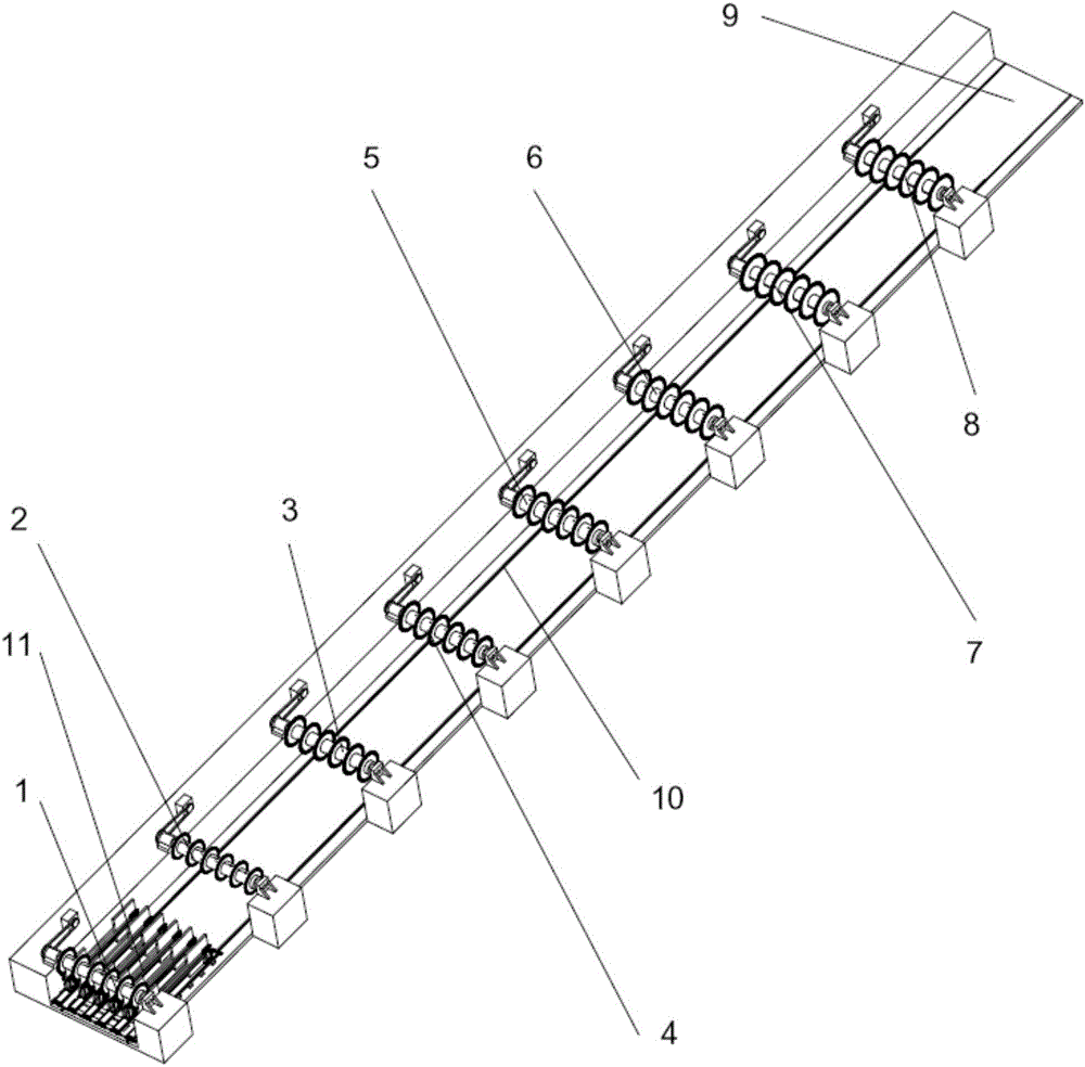 Efficient bisecting and sawing device for stone panel