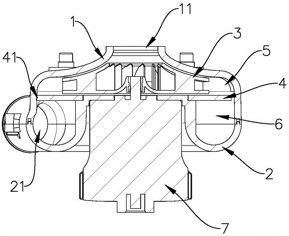 Blower device for breathing machine