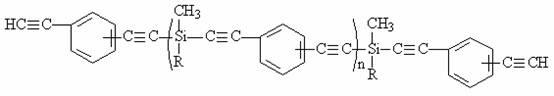 Oxazine and alkyne compound modified silicon-containing aryne resin and preparing method thereof