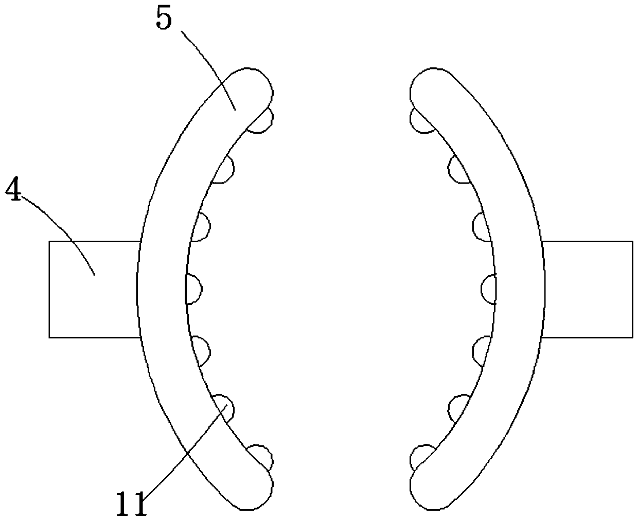 Alloy die casting clamping device capable of preventing offsetting