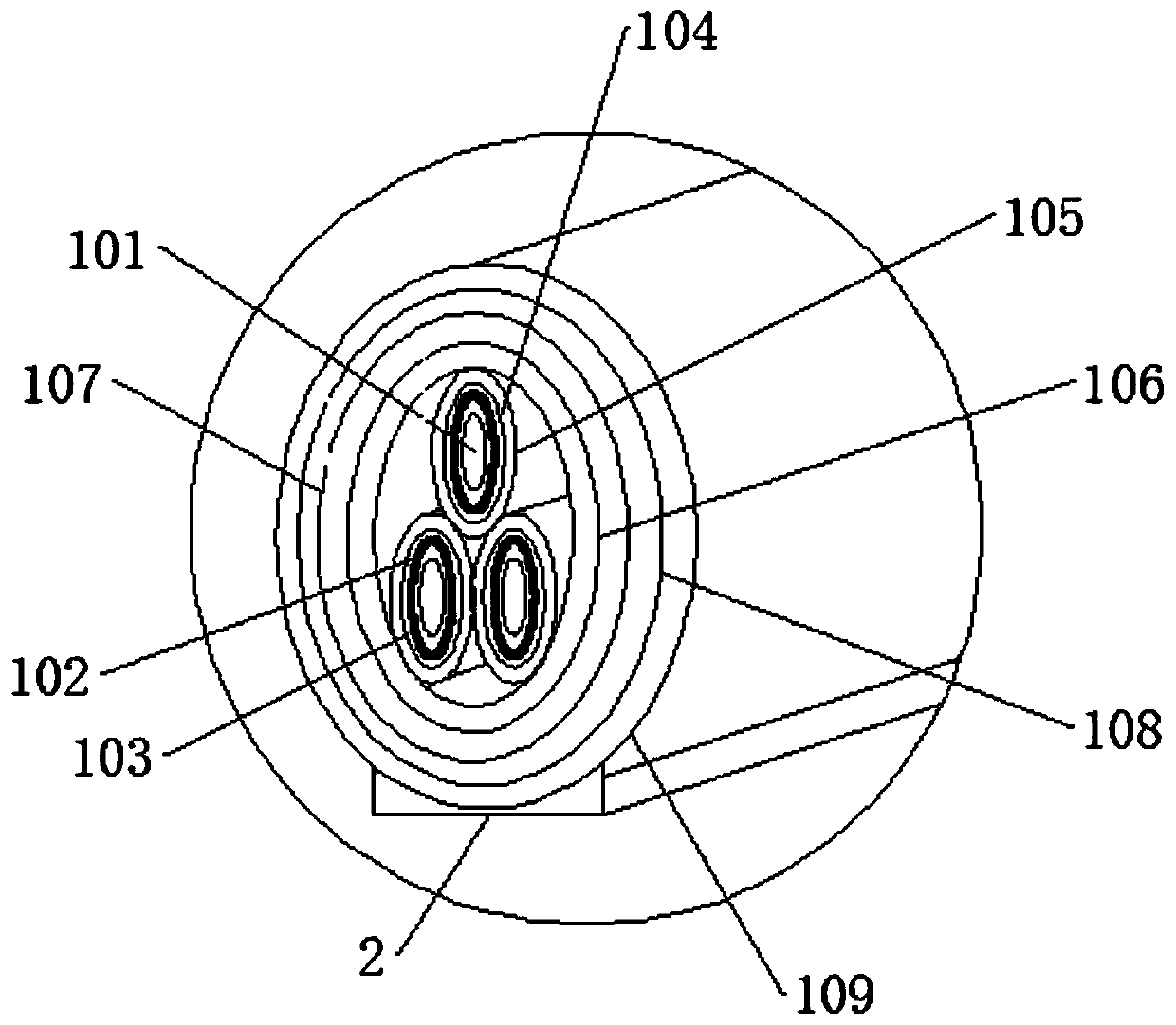 A wall-attached self-defining form strong current cable