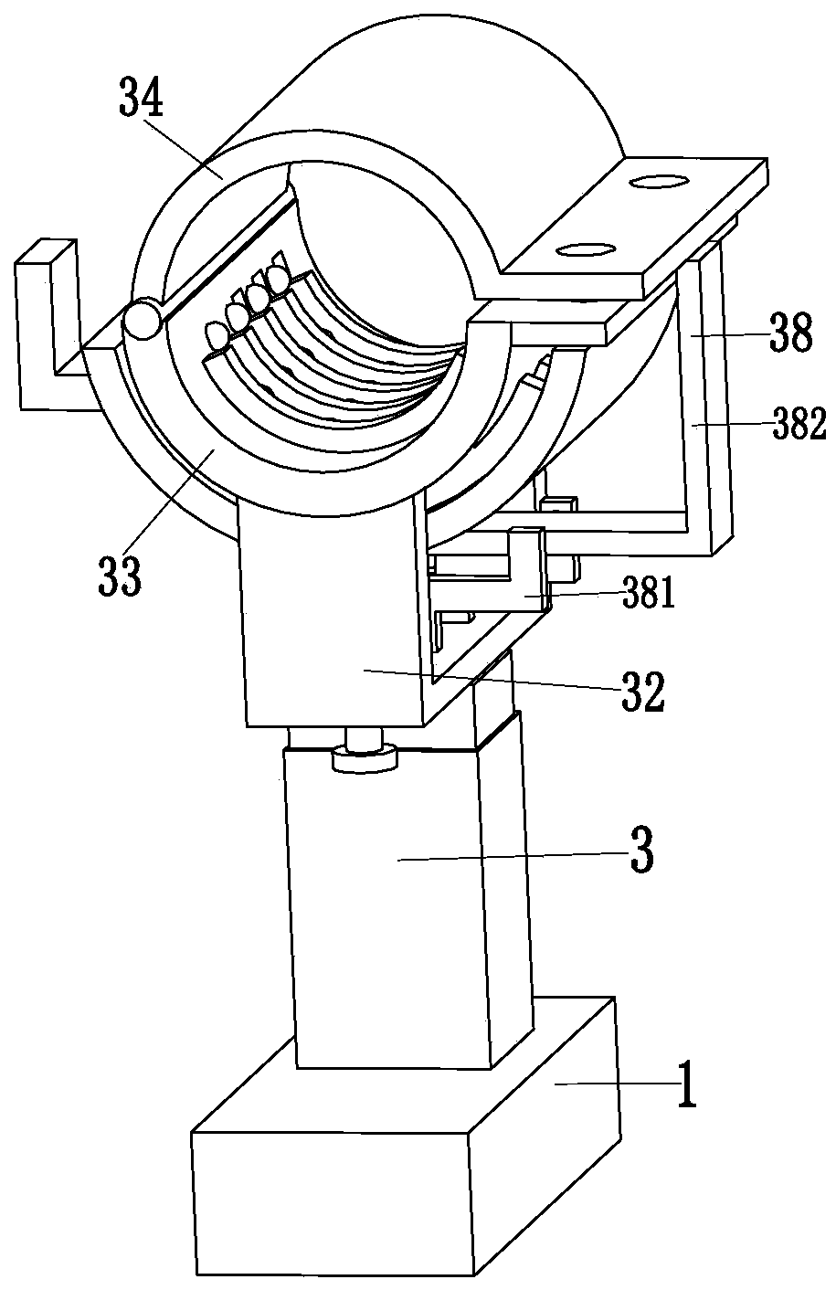 Processing device for antibacterial metal material for titanium intramedullary nail