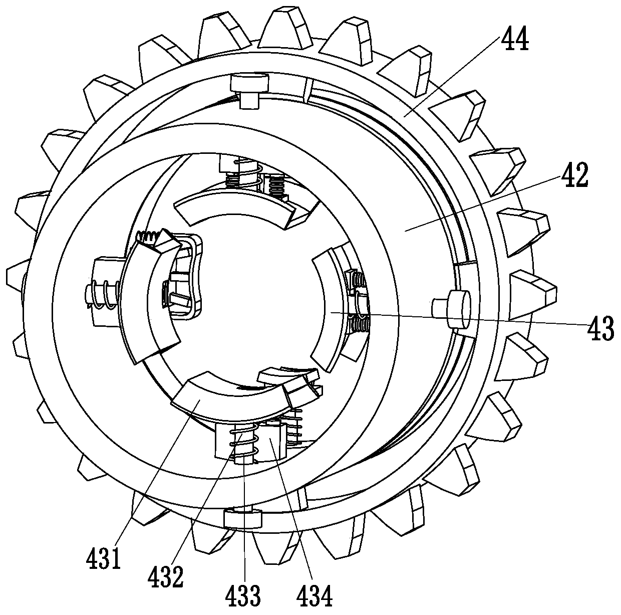 Processing device for antibacterial metal material for titanium intramedullary nail