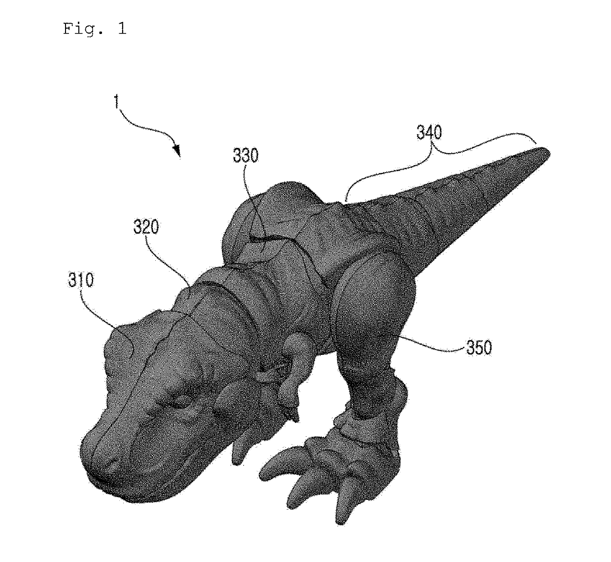 Prefabricated dinosaur model