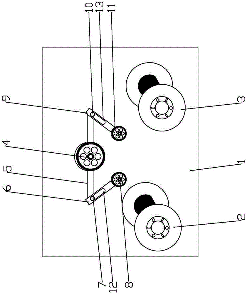 Three-direction-adjustable wire distributing and winding device