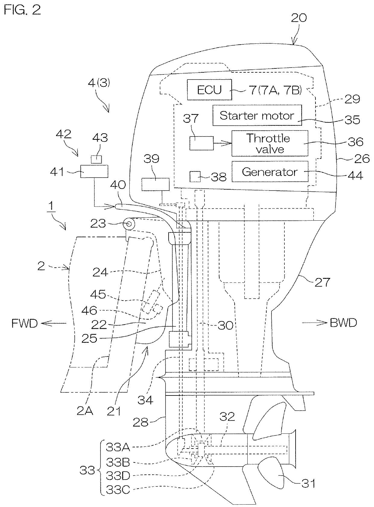 Vessel operation system and vessel