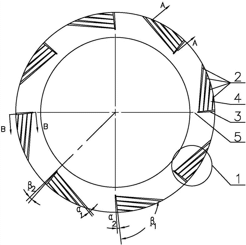 Mechanical seal end face structure of imitated grinding disc texture