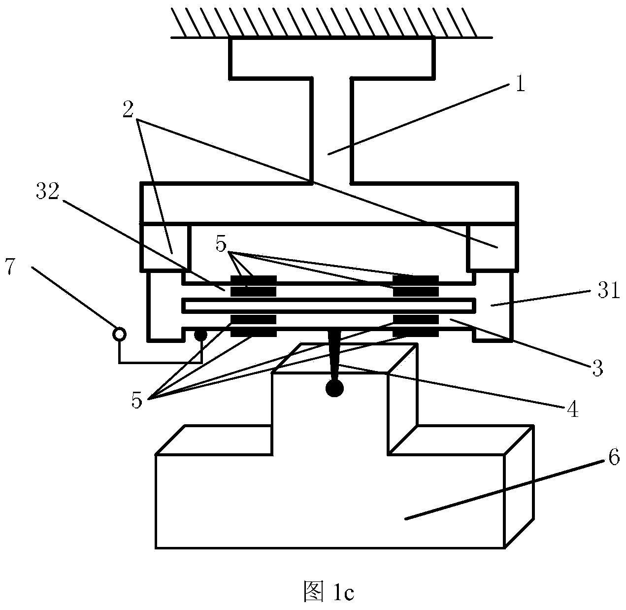 Double-end tuning fork three-dimensional resonance triggering probe system and true three-dimensional measurement method thereof