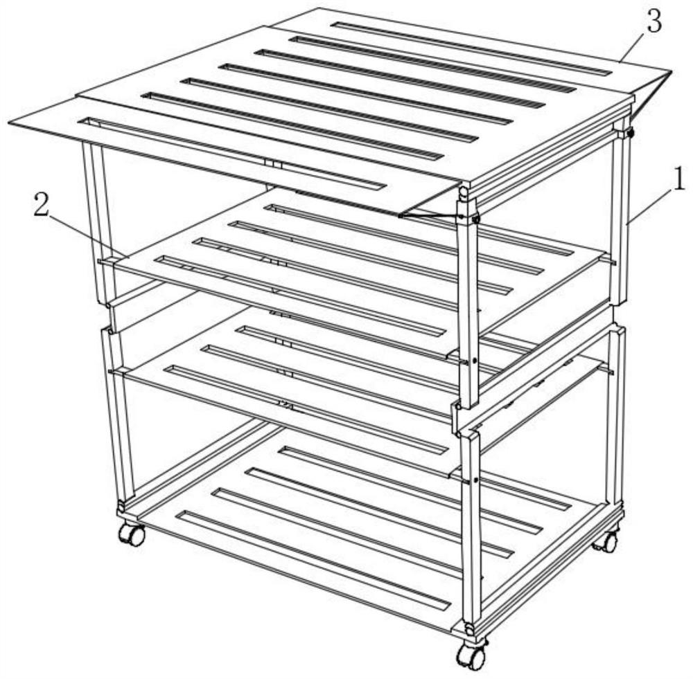 Goods folding carrying frame based on storage