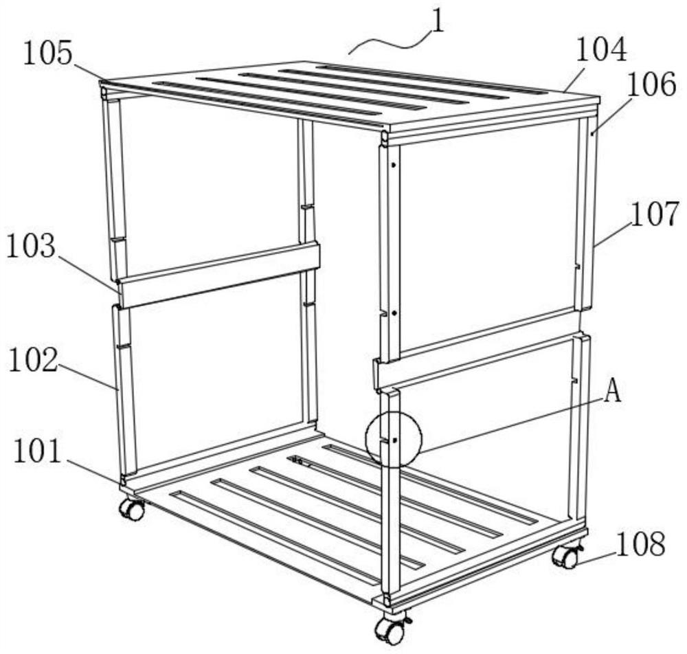 Goods folding carrying frame based on storage