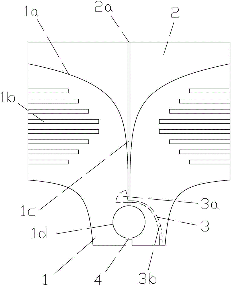 Intersected tapered slot antenna with reflecting plate