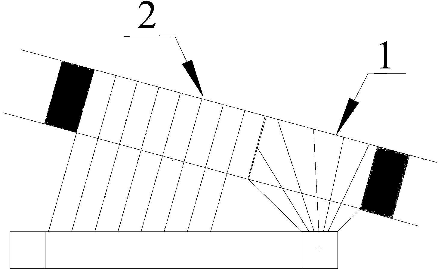 Novel mining method of gently-inclined thin and medium thickness ore bodies