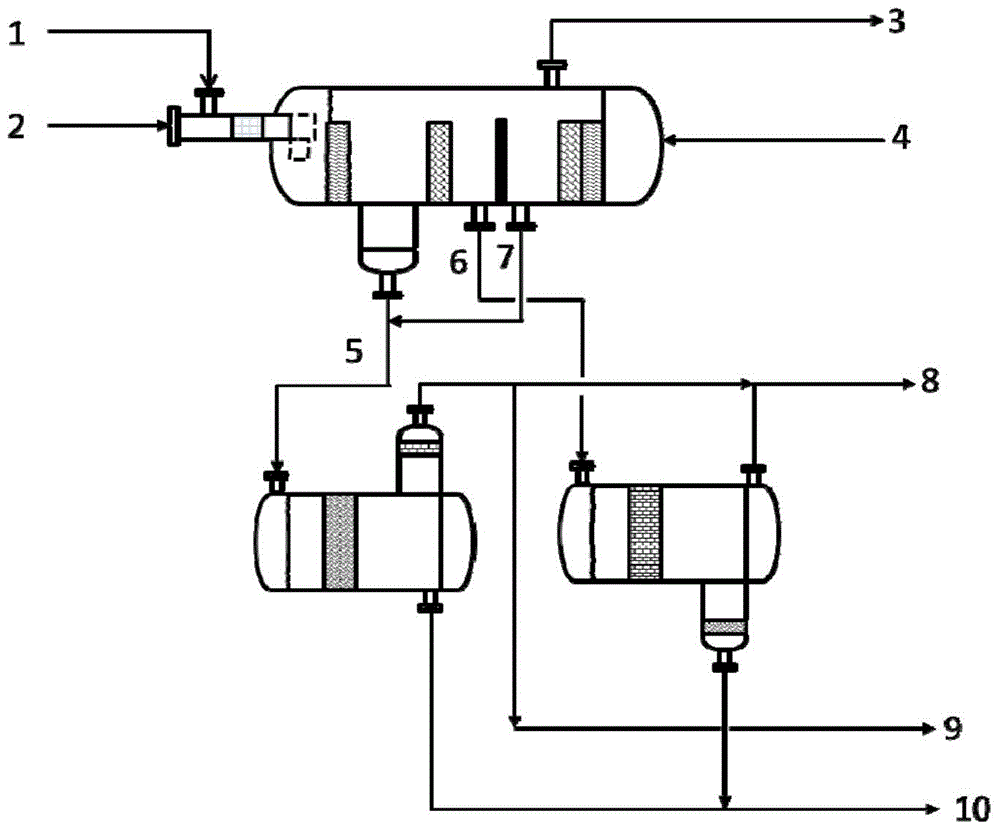 Step-by-step oil-water mixture separation method coupled with oil gas washing