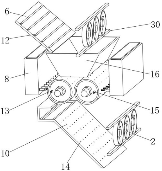 A polishing and screening device for rice processing with bran powder removal mechanism