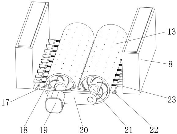 A polishing and screening device for rice processing with bran powder removal mechanism