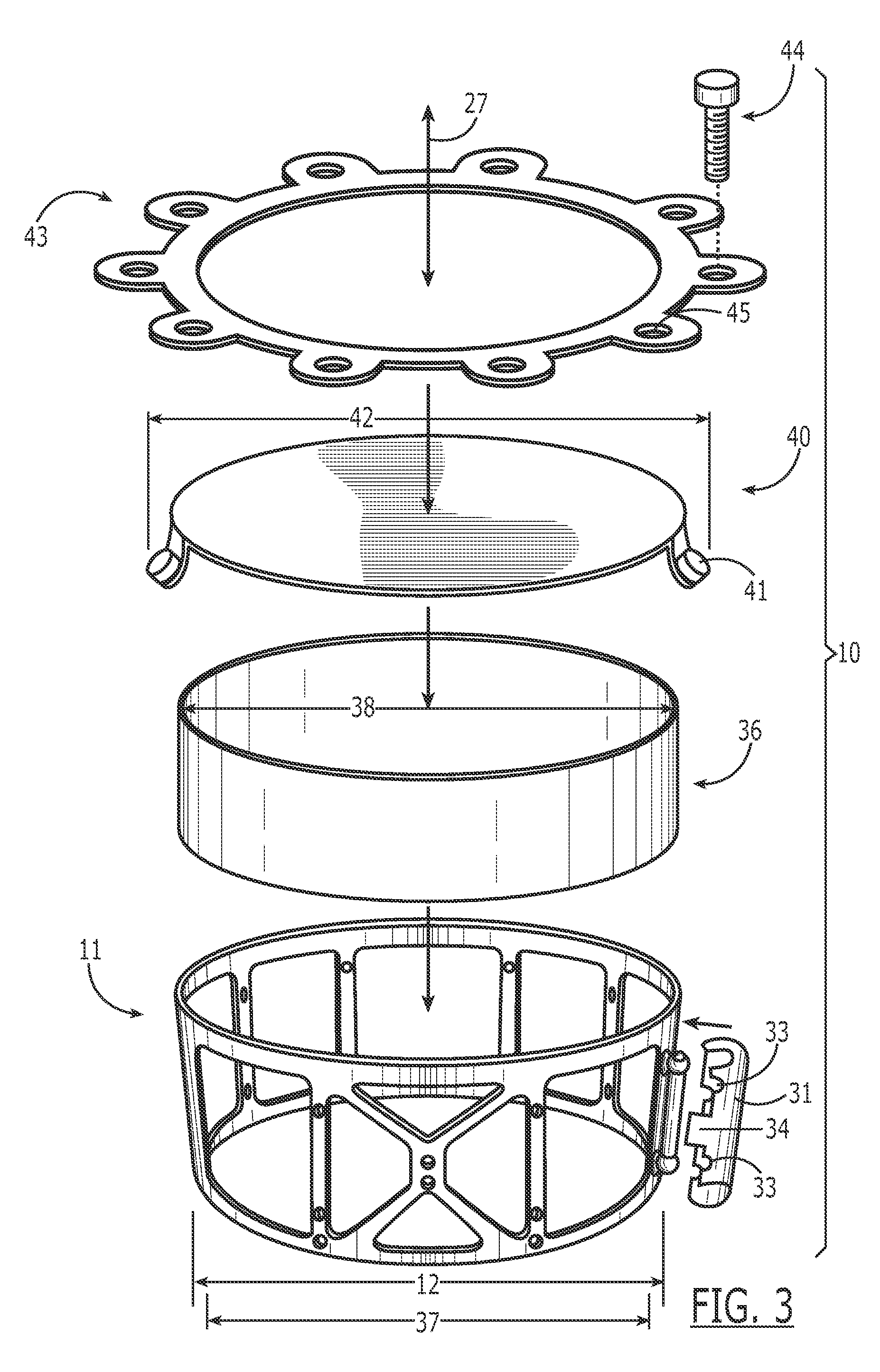 Drum shell mounting system and associated methods