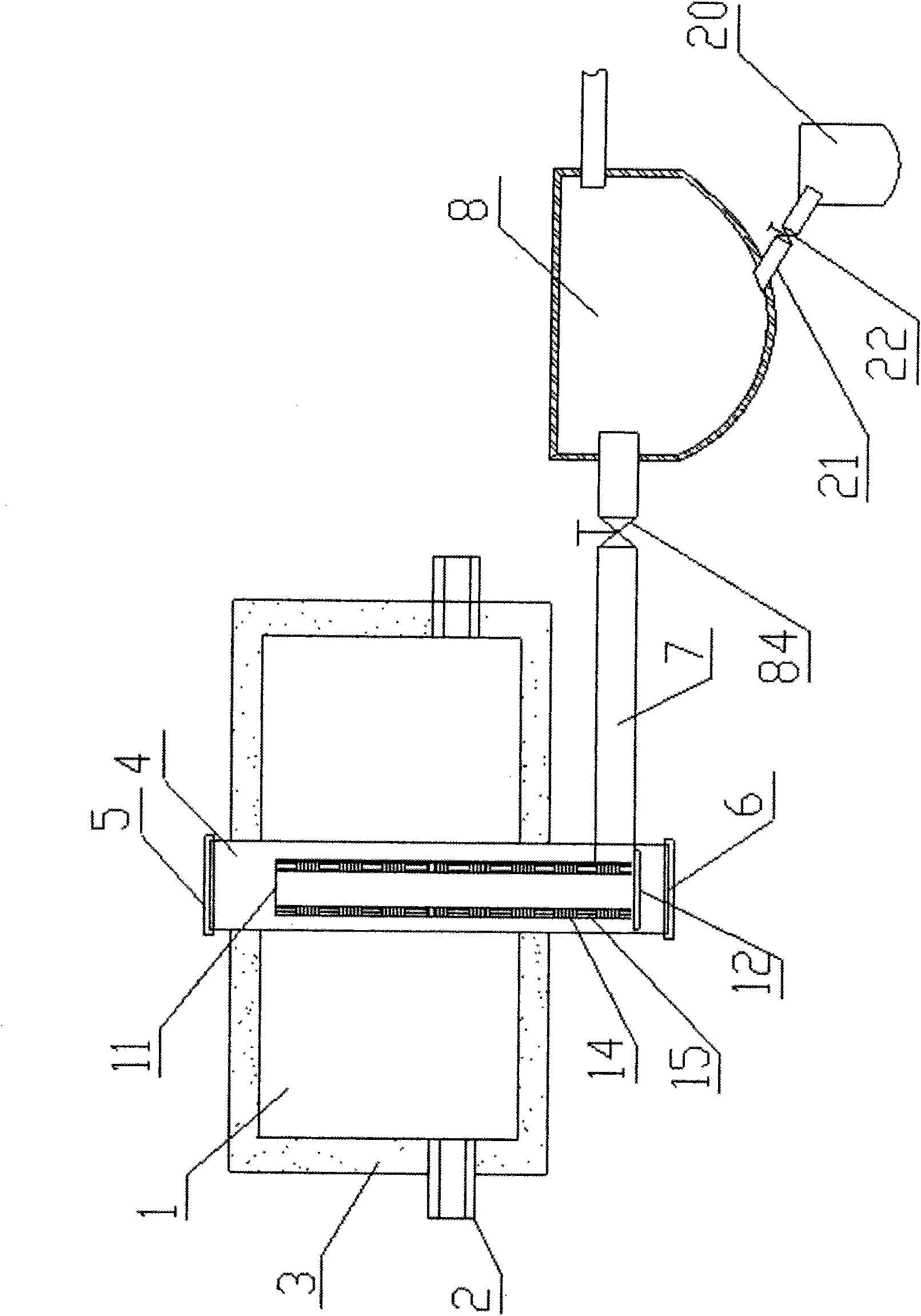 Semi-continuous production metal vacuum smelting reduction device