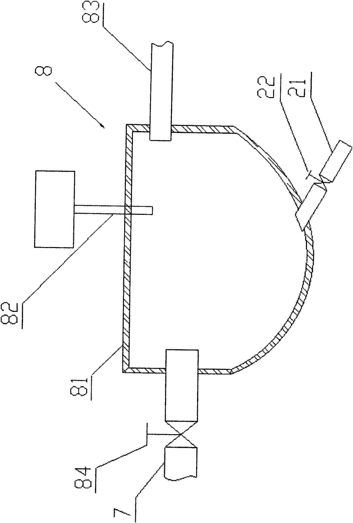 Semi-continuous production metal vacuum smelting reduction device