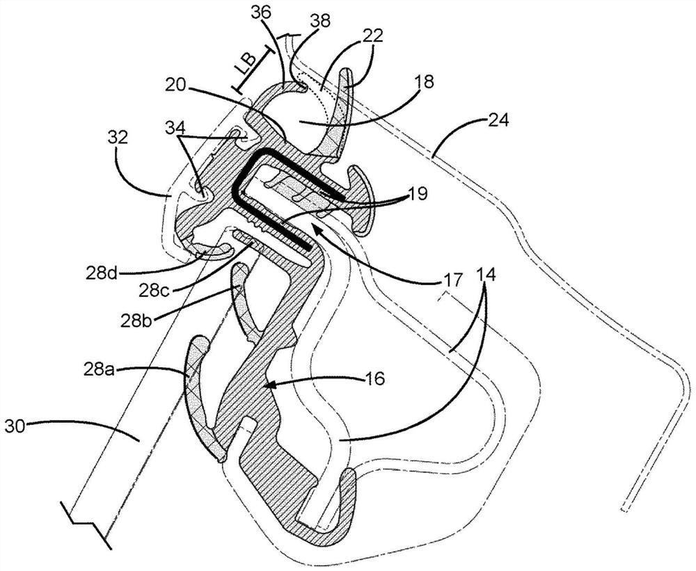 Sealing element having a cover section, vehicle door and vehicle having a sealing element, method for manufacturing a sealing element