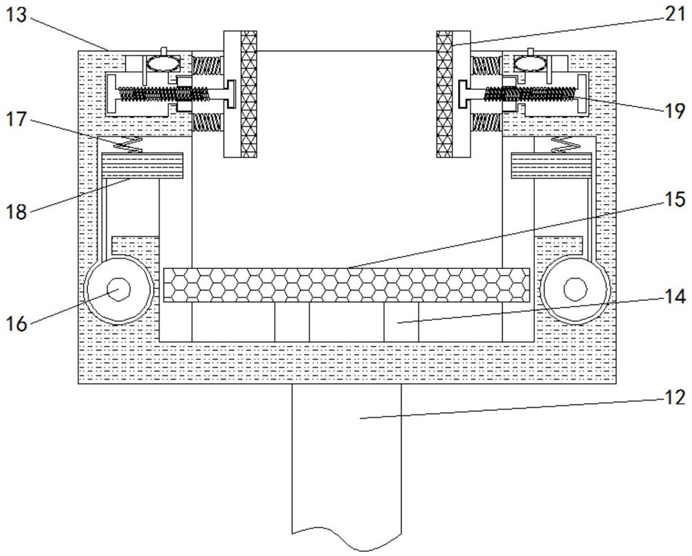 Clamping device capable of being automatically adjusted according to workpiece and used for vertical machining center