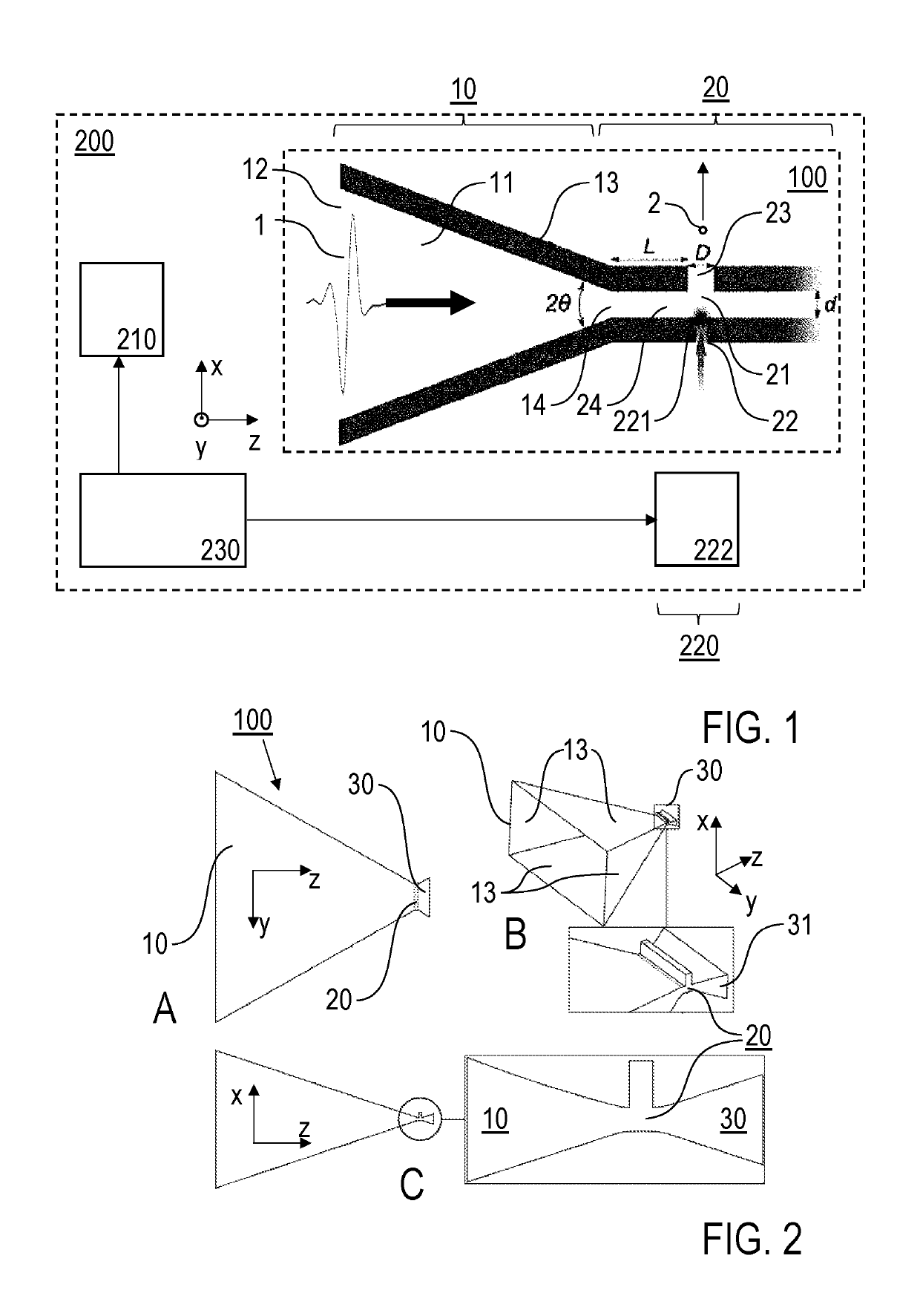 Charged particles accelerator apparatus, charged particle gun and method of accelerating charged particles