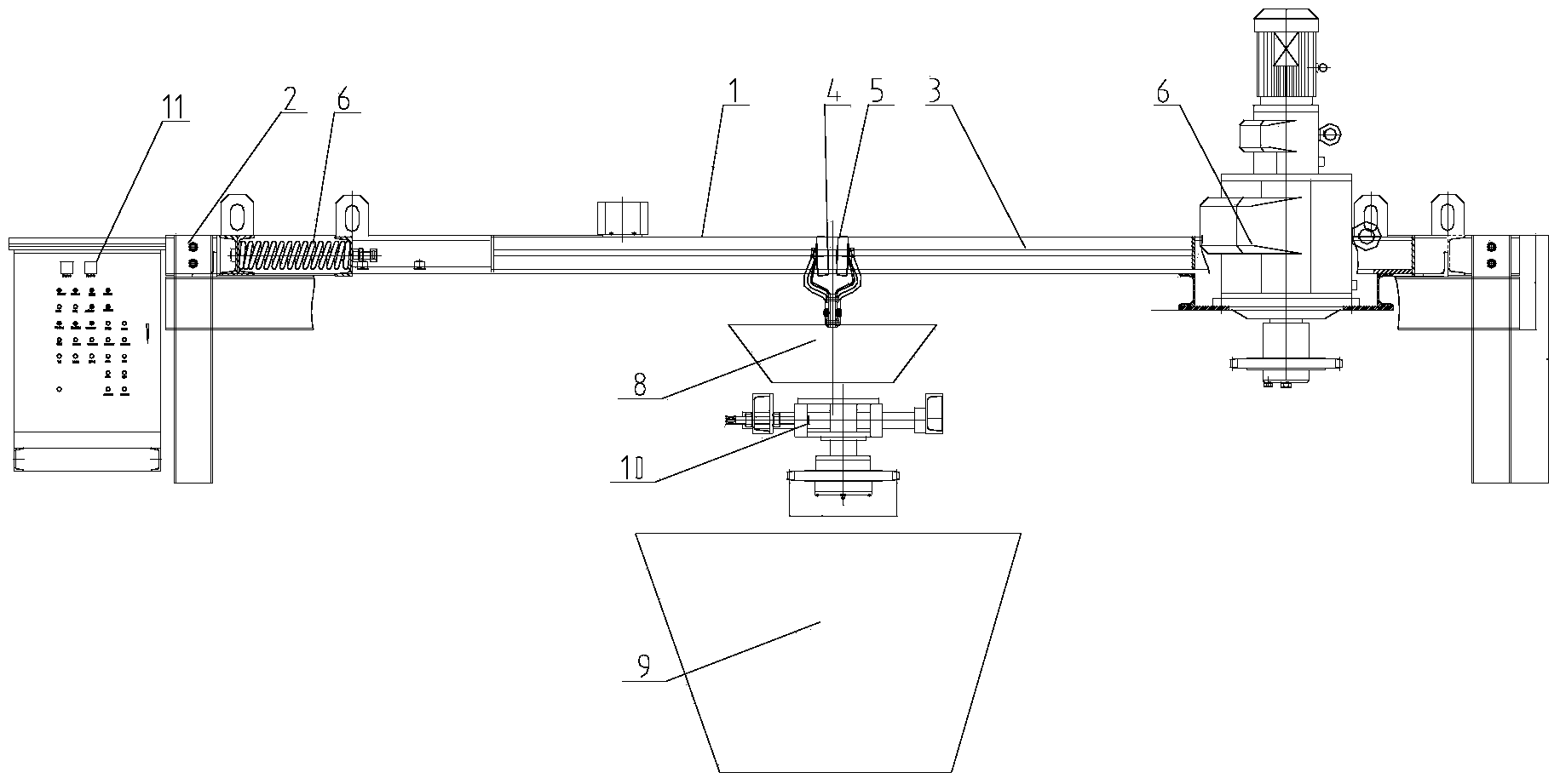 Novel suspended conveying system for high-temperature materials