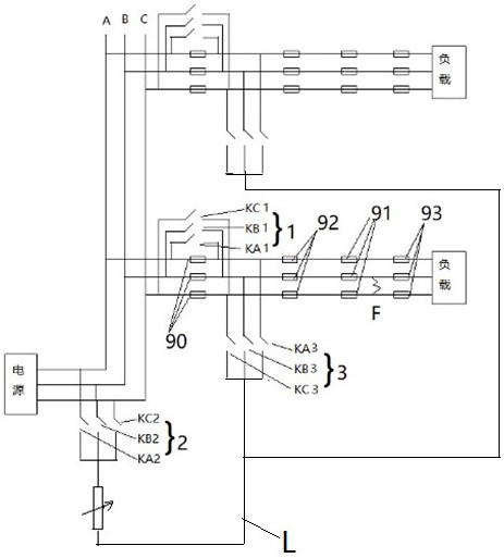 Processing method for interphase short circuit of power supply system