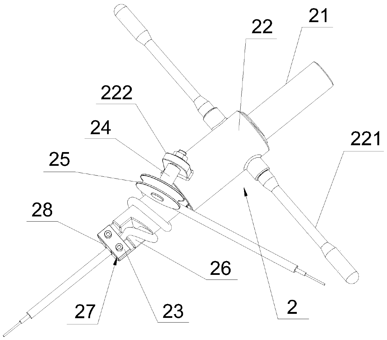 A forming device and forming method for eccentric spiral optical cable pigtail