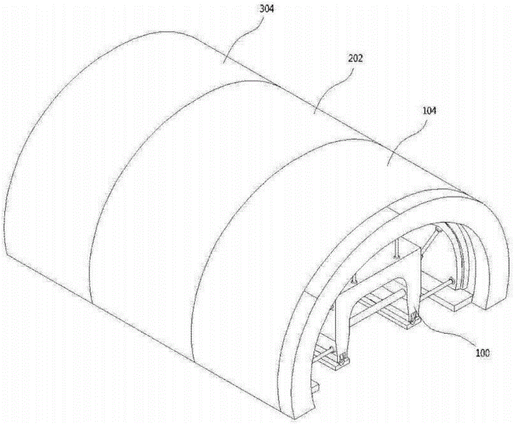 Thermal-insulation curing construction device for tunnel lining concrete and construction method of device