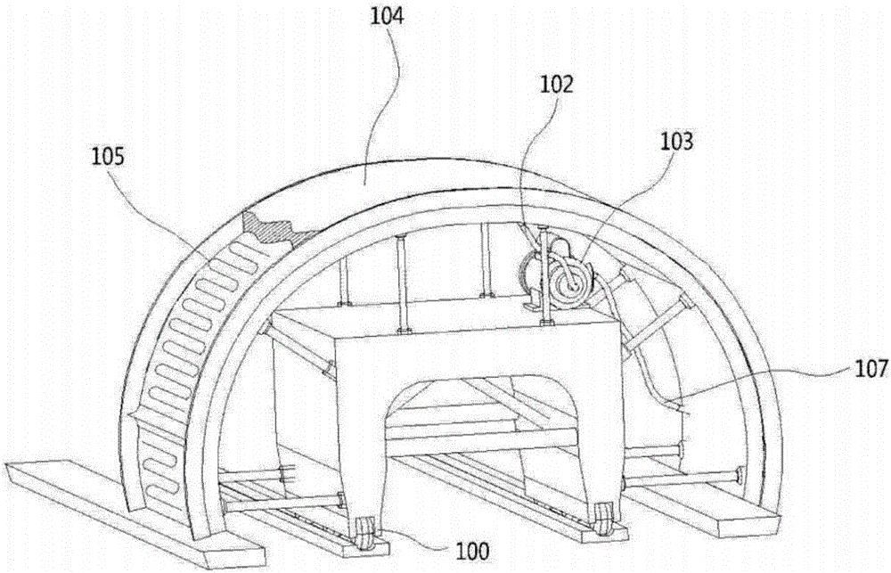 Thermal-insulation curing construction device for tunnel lining concrete and construction method of device