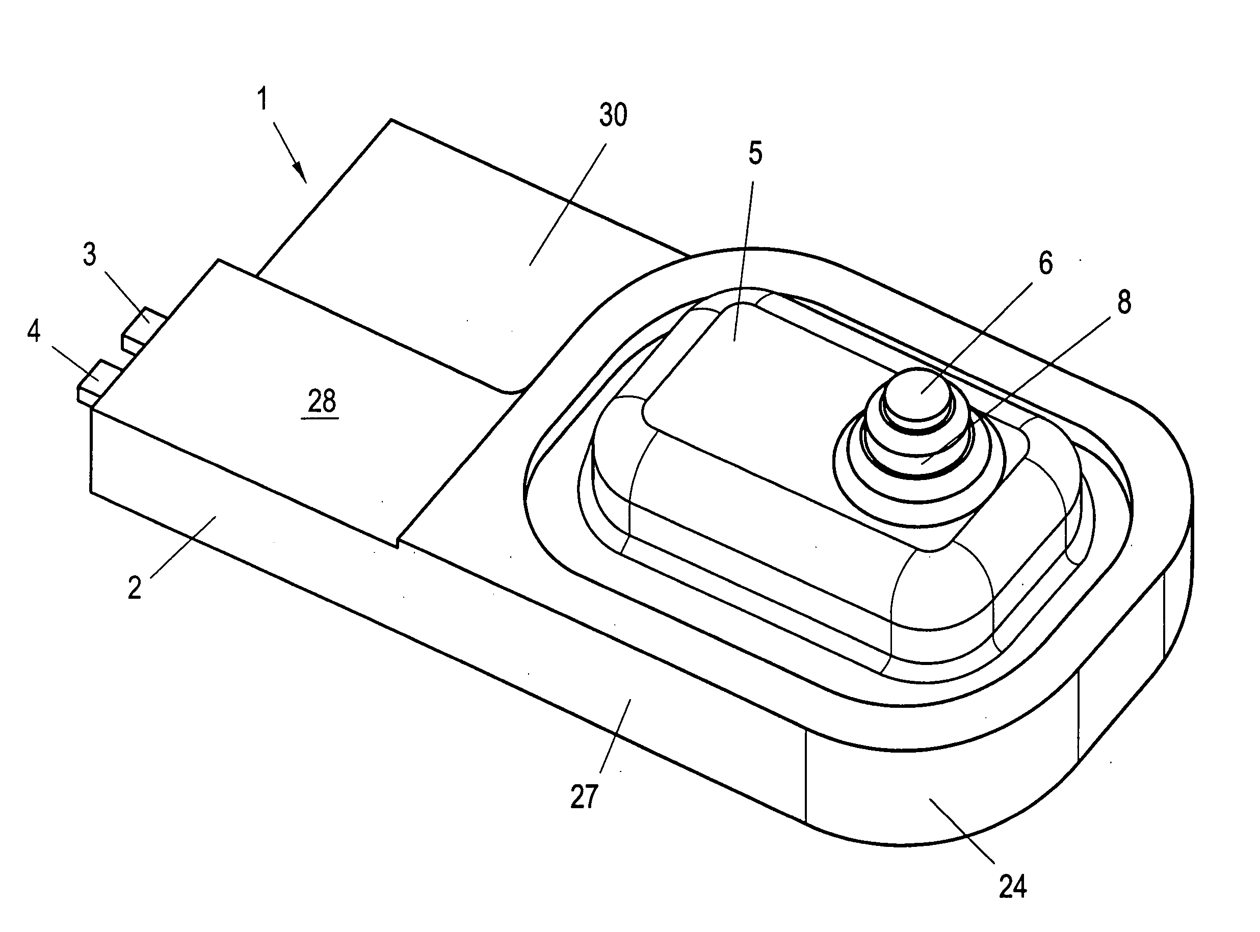 Assembly having an electric switching function as well as a method of producing such an assembly