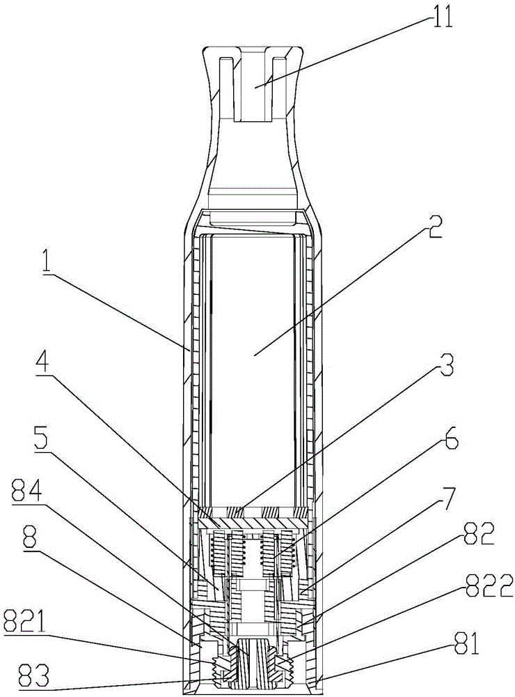 Electronic cigarette atomizer using vertical ceramic atomizing units