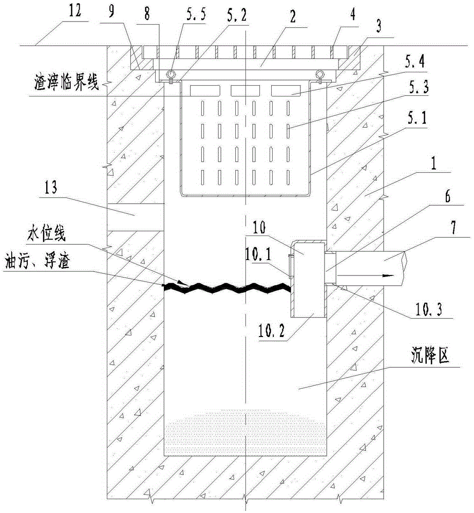 Gutter inlet structure with water filtering bucket