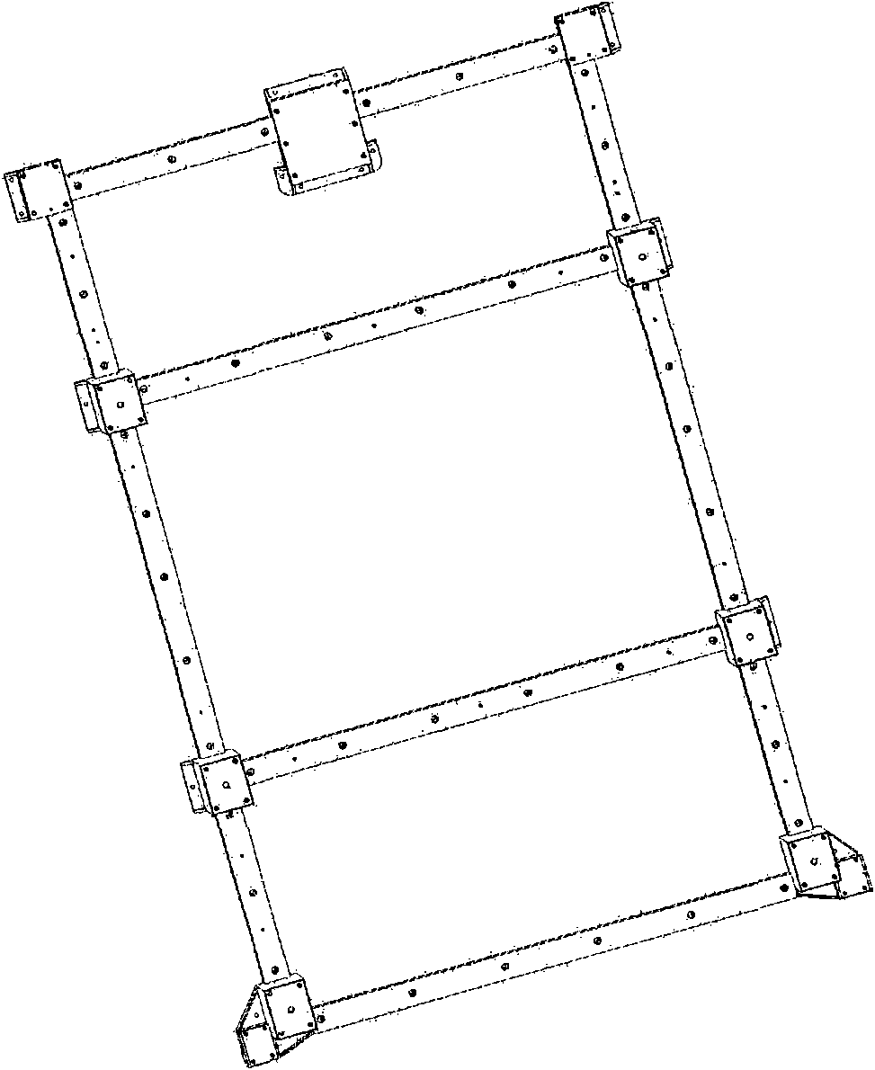 Method for realizing light-weight high-accuracy composite material frame