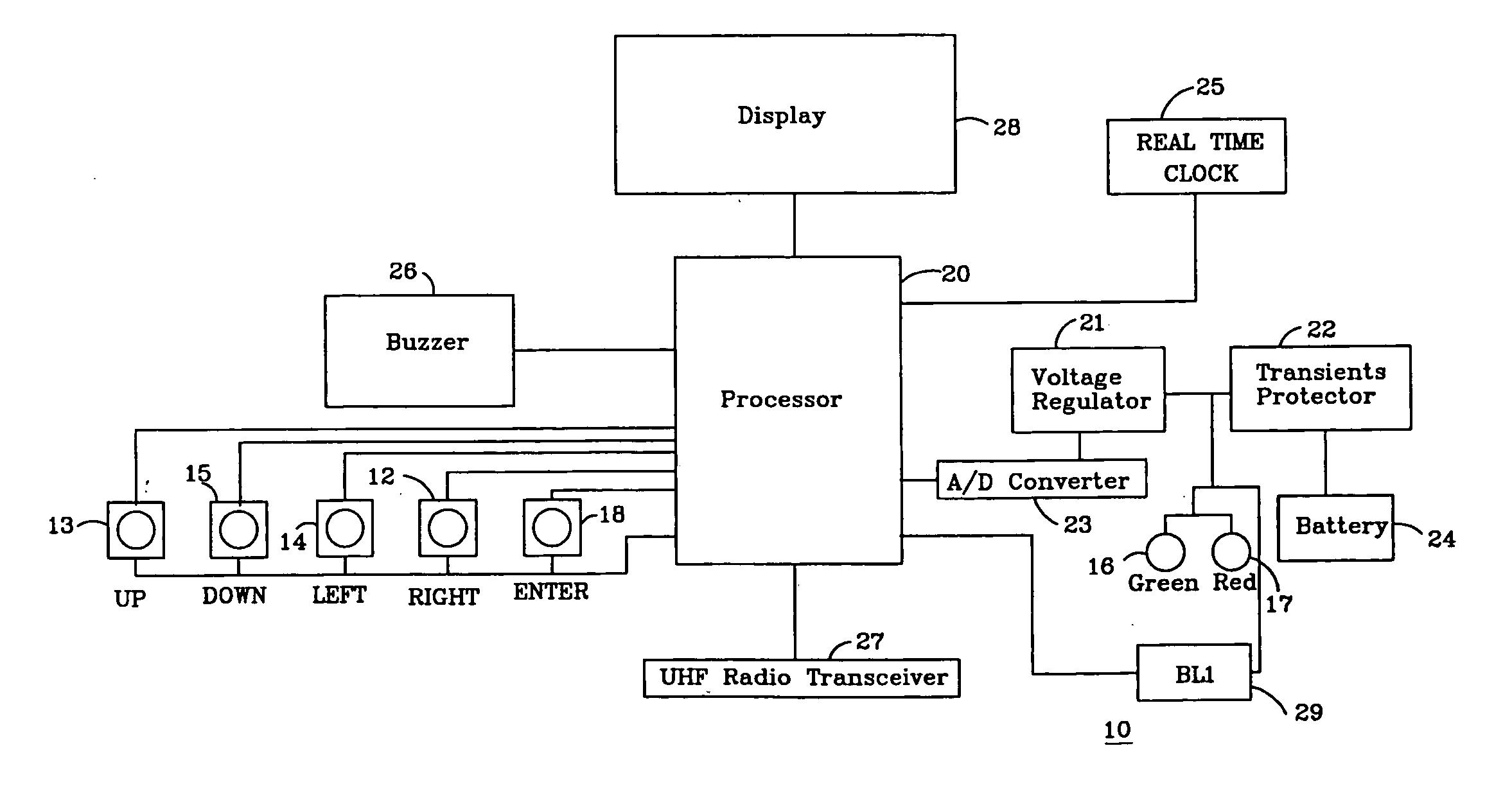 Battery voltage monitor