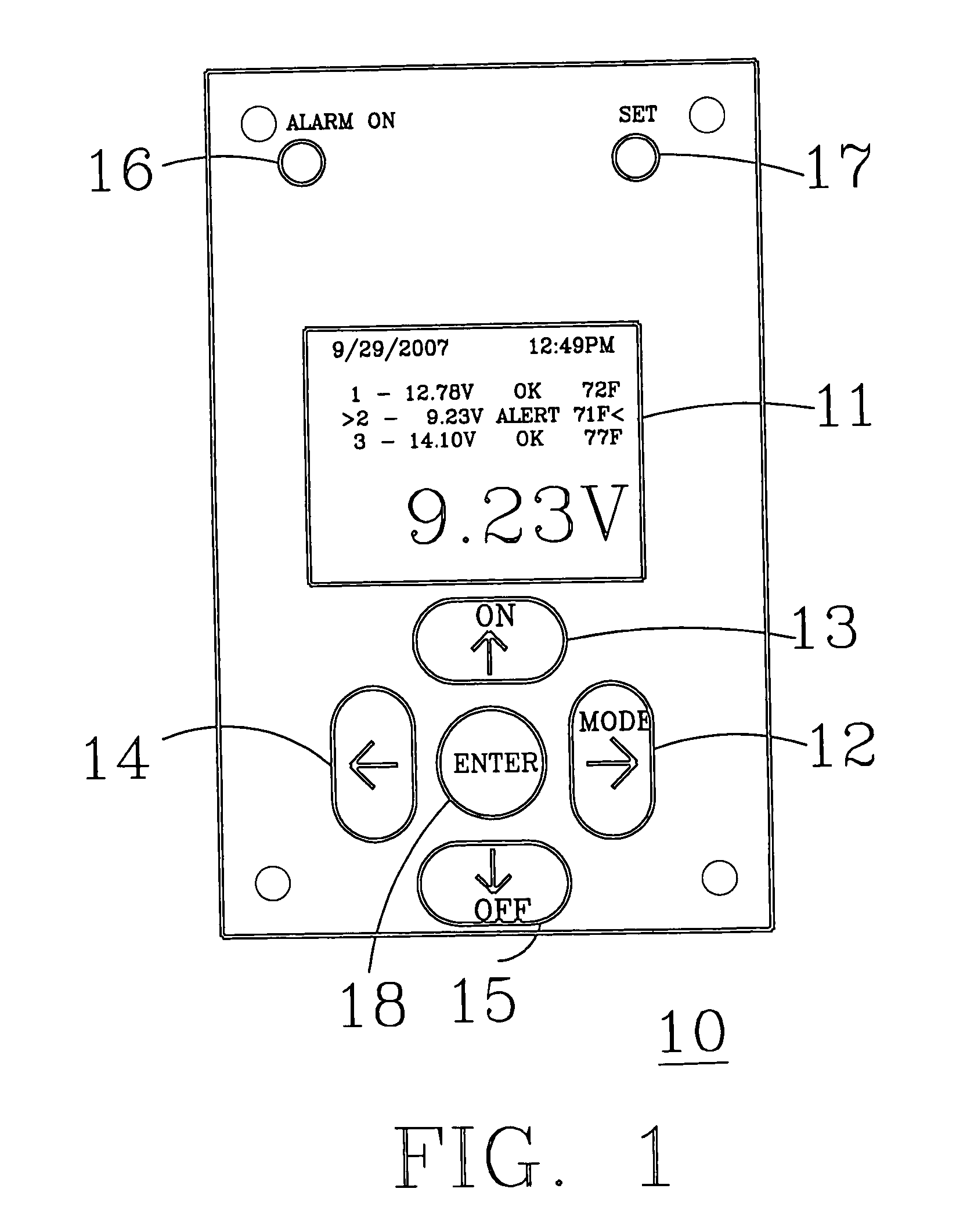 Battery voltage monitor