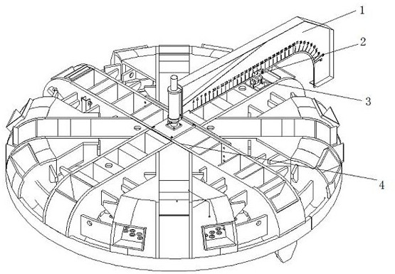 A tbm cutter head hob cutter seat replacement positioning detection device