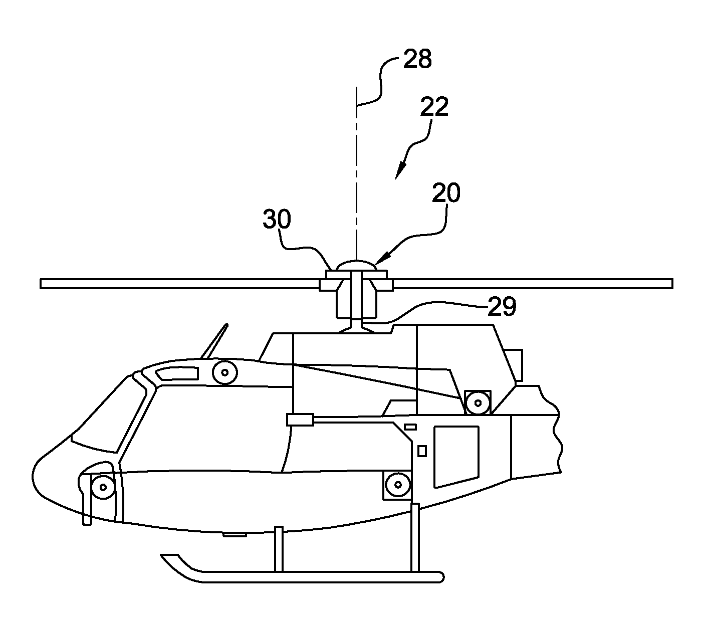 Helicopter vibration control system and rotating assembly rotary forces generators for canceling vibrations