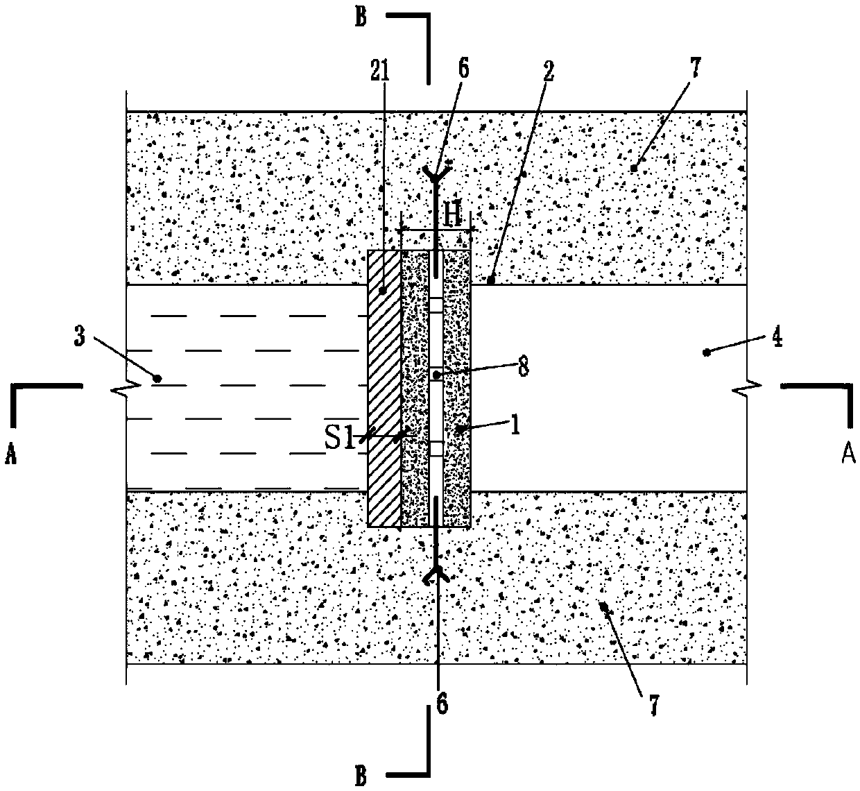 Strong-upper anti-seepage water retaining dam for underground reservoir of coal mine