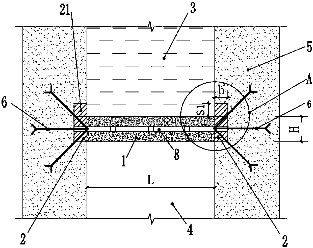 Strong-upper anti-seepage water retaining dam for underground reservoir of coal mine