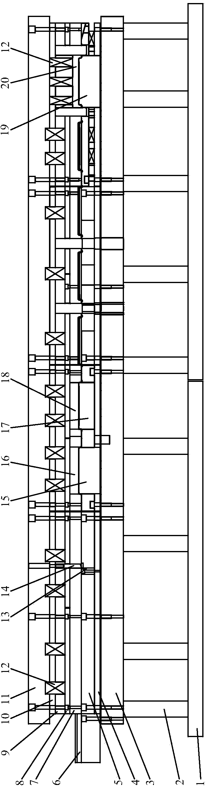 Suspension supporting base multi-station progressive die